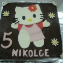 Dort Hello Kitty s čokoládovou polevou