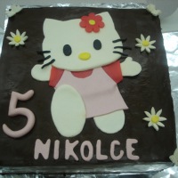 Dort Hello Kitty s čokoládovou polevou