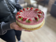 Jahodový cheesecake