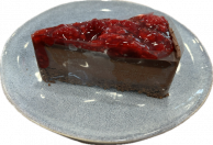 Čokoládový cheesecake s malinami