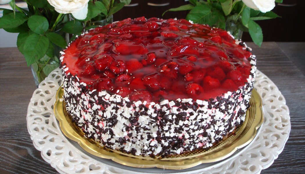 Malinový dort s mascarpone