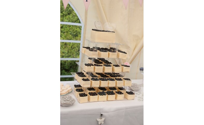 Hranaté minidortíčky s boruvkami Hranaté minidortíčky s boruvkami