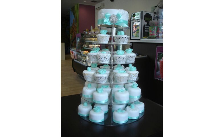 Svatební cupcakes s krémem - mint Svatební cupcakes s krémem - mint