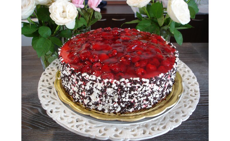 Malinový dort s mascarpone