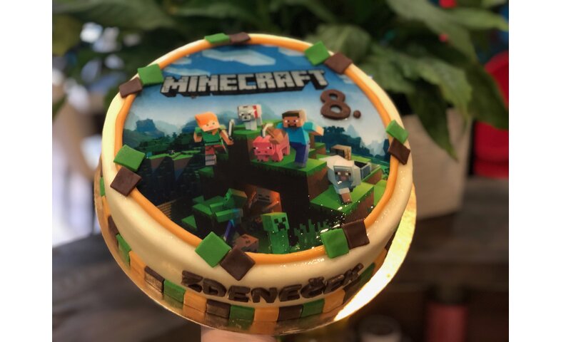 Dort s obrázkem Minecraft Dort s obrázkem Minecraft