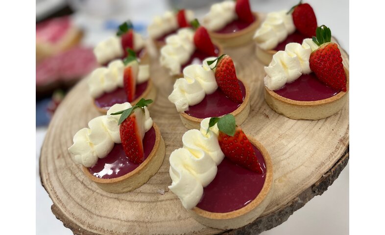 Malinový tart s vanilkou