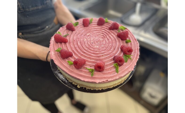 Malinový cheesecake