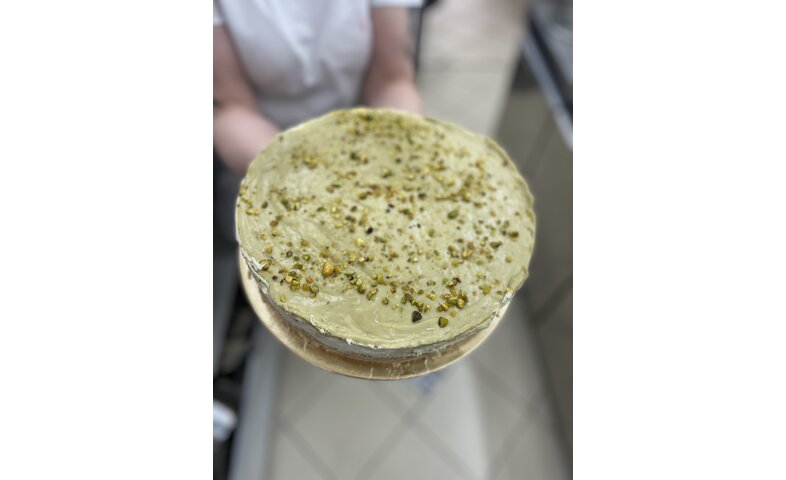 Pistáciový cheesecake