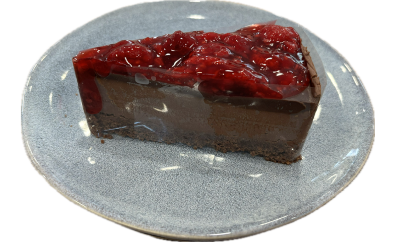 Čokoládový cheesecake s malinami