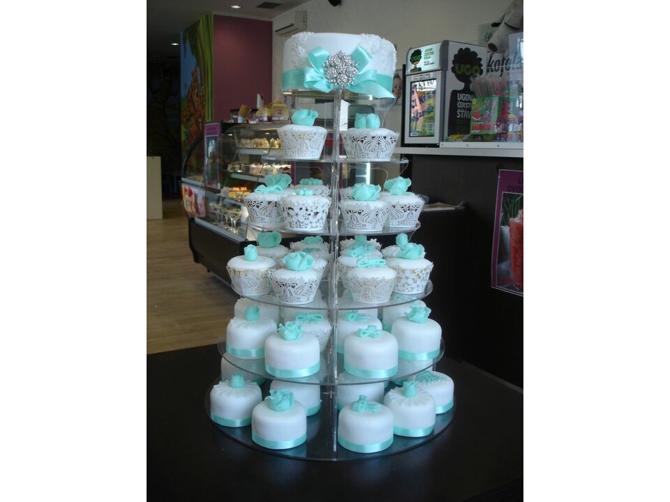 Svatební cupcakes s krémem - mint