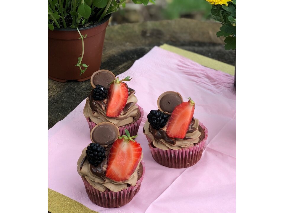 Cupcakes s čokoládovým krémem