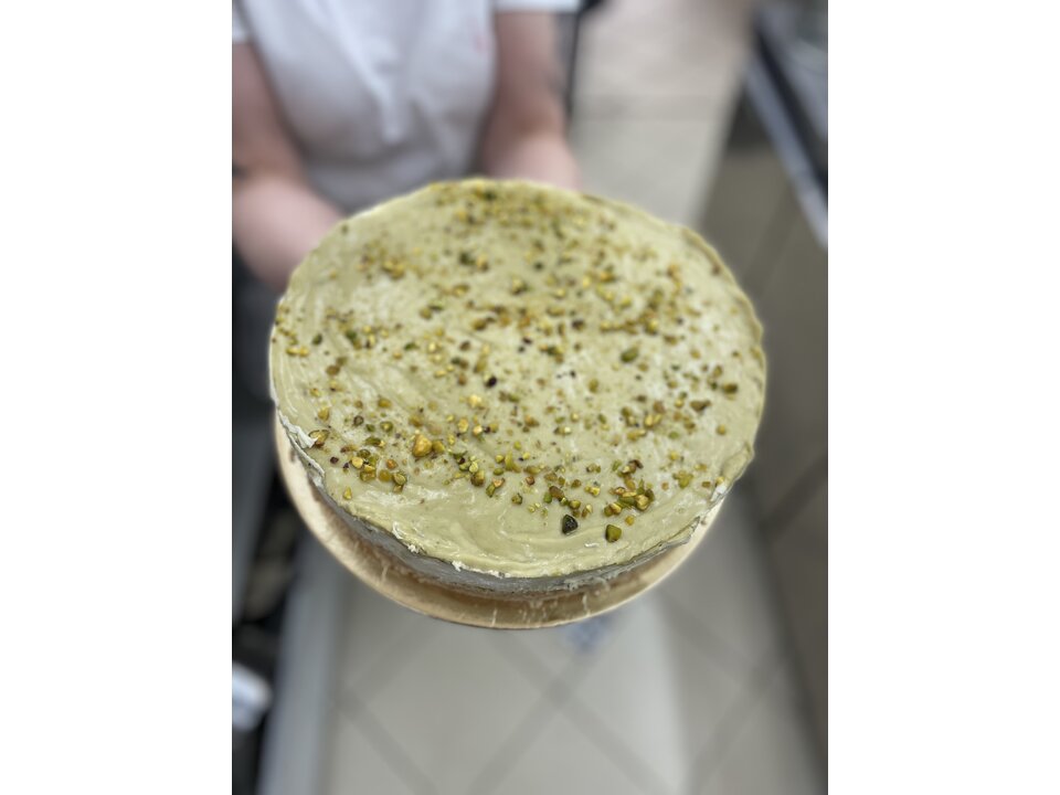 Pistáciový cheesecake