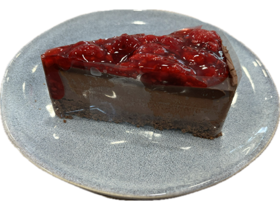 Čokoládový cheesecake s malinami